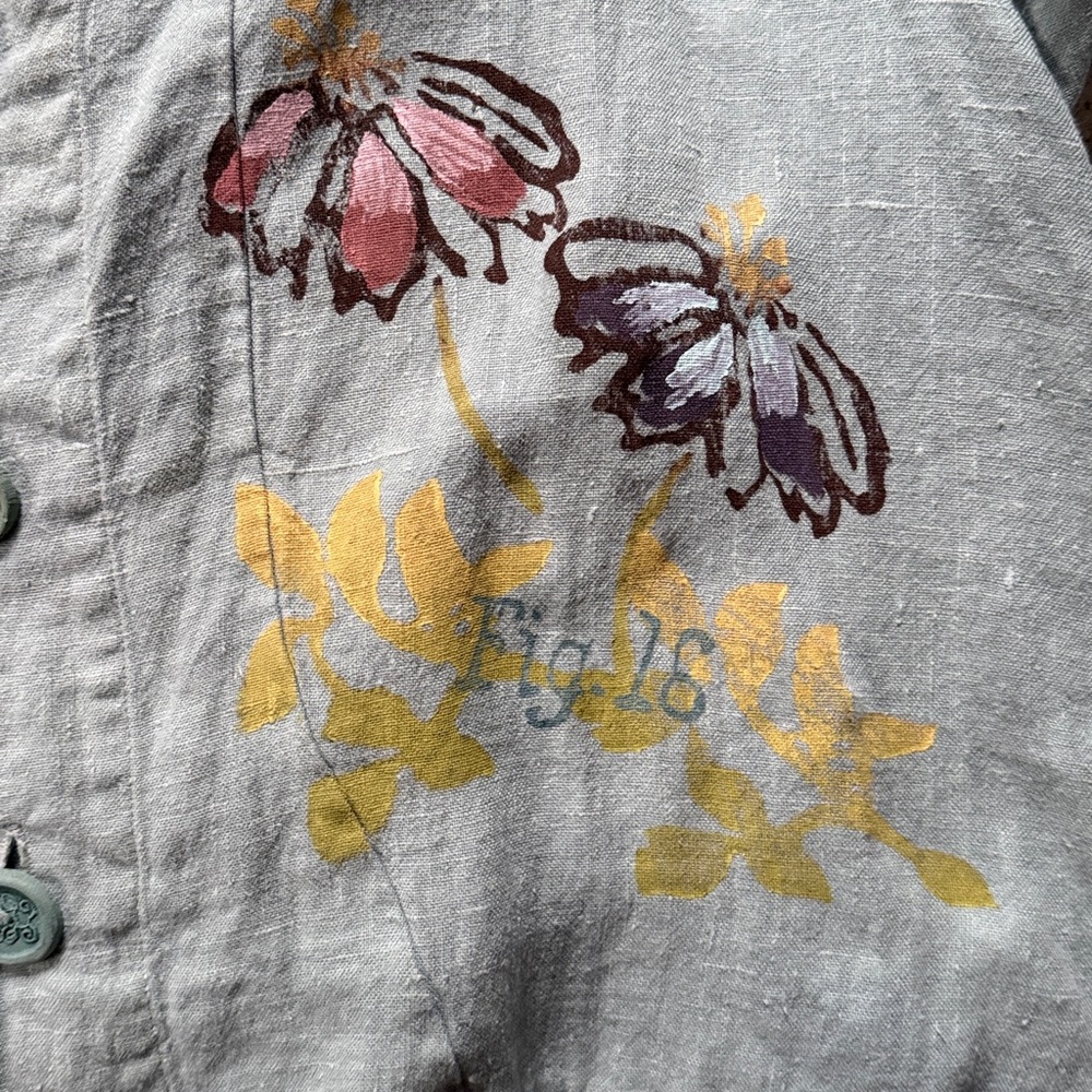 Blue Fish blue linen printed tunic - Picture 2 of 4